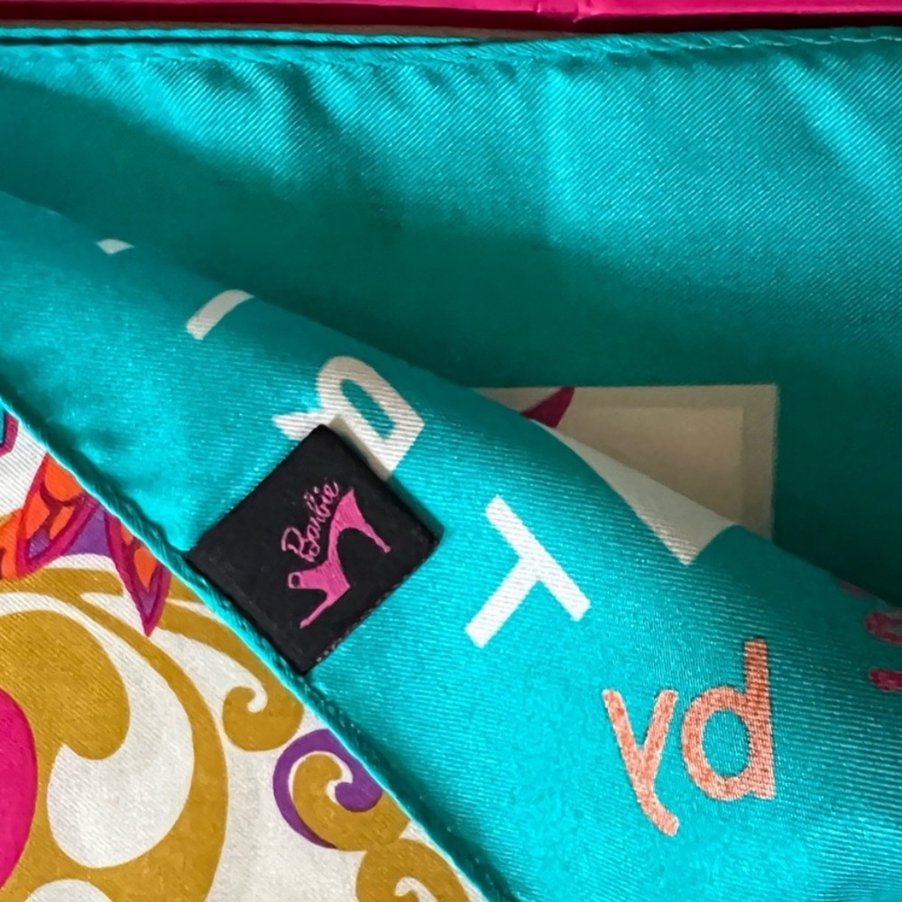 NWT Trina Turk Malibu Barbie Silk Scarf - Picture 6 of 8